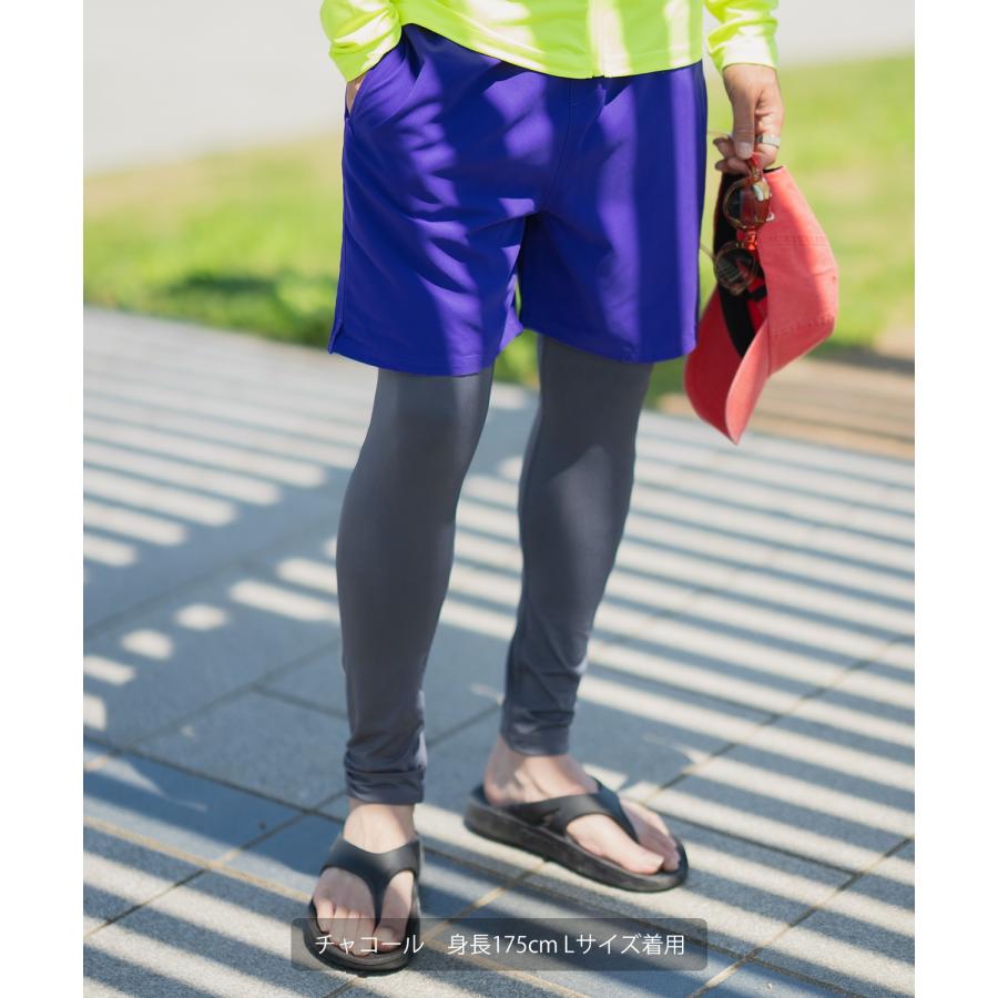 レギンス メンズ ラッシュガード インナー 水着 海水浴  アメカジ カジュアル サーフ サーファー ストリート 西海岸 大人カジュアル ブラック ネイビー | improves | 08