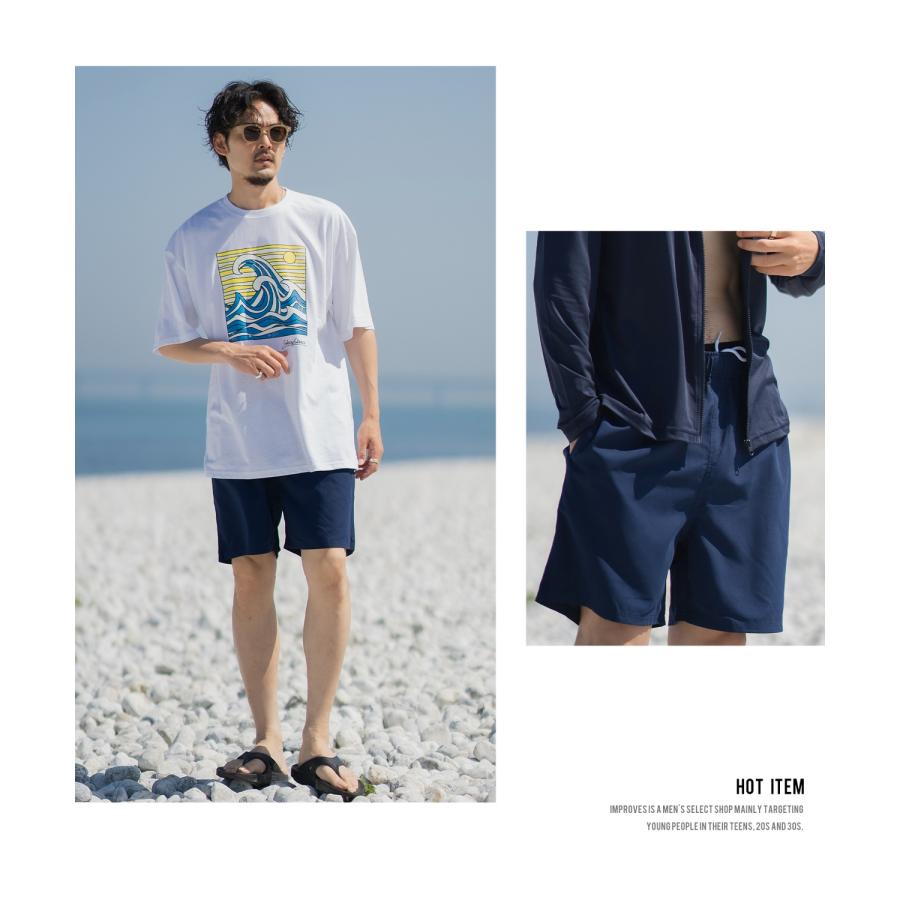 ショートパンツ メンズ 水陸両用 ハーフパンツ ショーツ スイミングショーツ 水着 アメカジ カジュアル サーフ サーファー ストリート 西海岸 大人 | improves | 18