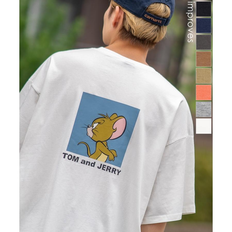 半袖Tシャツ メンズ TOM&JERRY トムとジェリー プリント カットソー カートゥーン 大きめ アメカジ カジュアル スケーター ストリート 古着MIX | improves