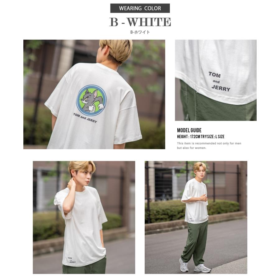 半袖Tシャツ メンズ TOM&JERRY トムとジェリー プリント カットソー カートゥーン 大きめ アメカジ カジュアル スケーター ストリート 古着MIX | improves | 17
