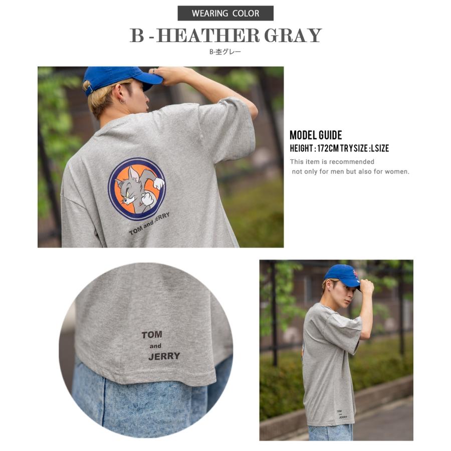 半袖Tシャツ メンズ TOM&JERRY トムとジェリー プリント カットソー カートゥーン 大きめ アメカジ カジュアル スケーター ストリート 古着MIX | improves | 18