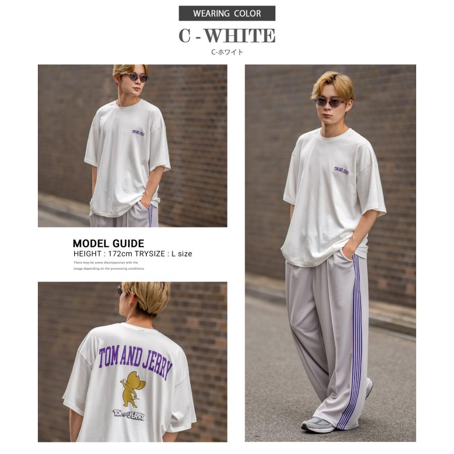 半袖Tシャツ メンズ TOM&JERRY トムとジェリー プリント カットソー カートゥーン 大きめ アメカジ カジュアル スケーター ストリート 古着MIX | improves | 22