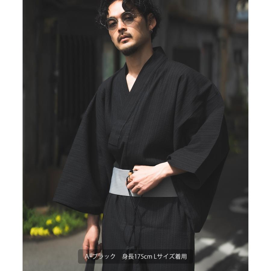 浴衣 メンズ 帯 下駄 扇子 信玄袋 ワンタッチ角帯 夏 祭り 縁日 日本 着物 ブラック ネイビー | improves | 05
