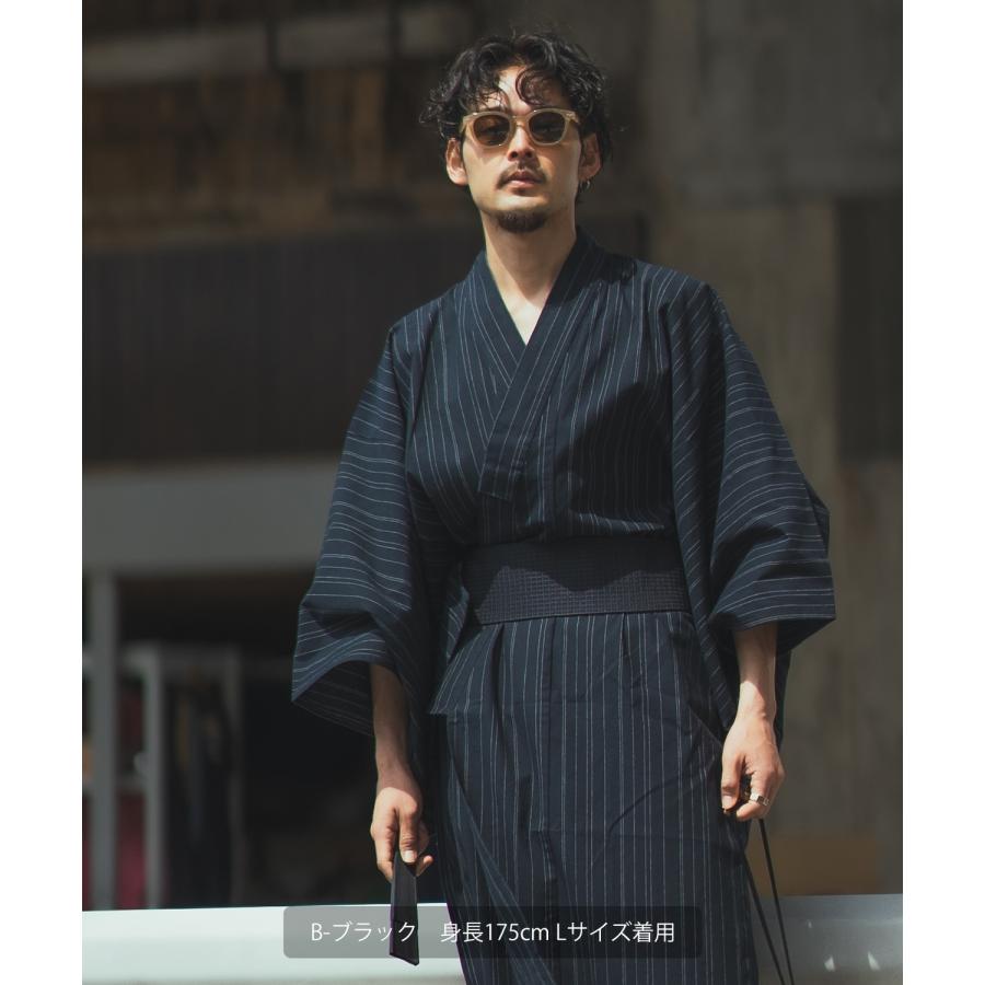 CHiCO様 掛下帯 男物角帯ワンタッチ帯仕立 かまわぬ柄 金/紺 (ポリエステル)