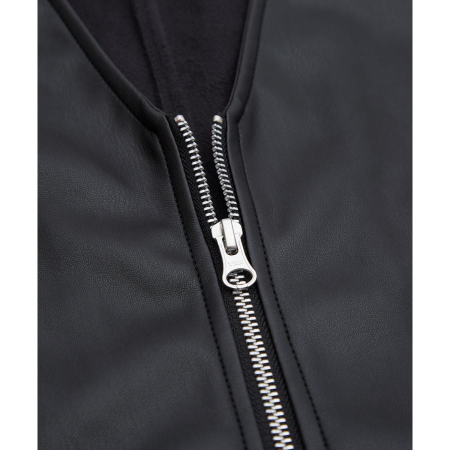 ベスト メンズ レザーベスト ライダース レイヤード 重ね着 合皮 シンセティックレザー PUレザー アメカジ カジュアル  韓国ファッション 古着MIX きれいめ | improves | 08