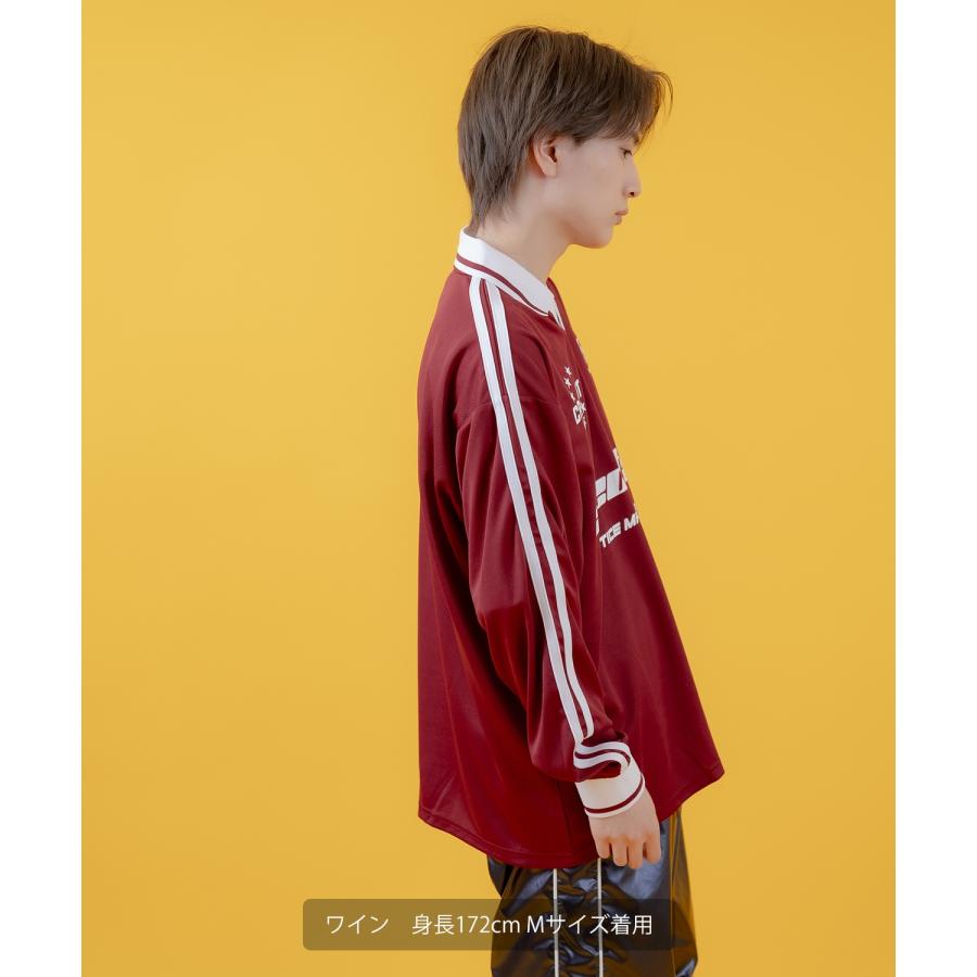 Tシャツ メンズ 長袖 サッカーシャツ ゲームシャツ ポロシャツ ロンT アメカジ カジュアル ストリート スケーター 韓国ファッション 古着MIX | improves | 14