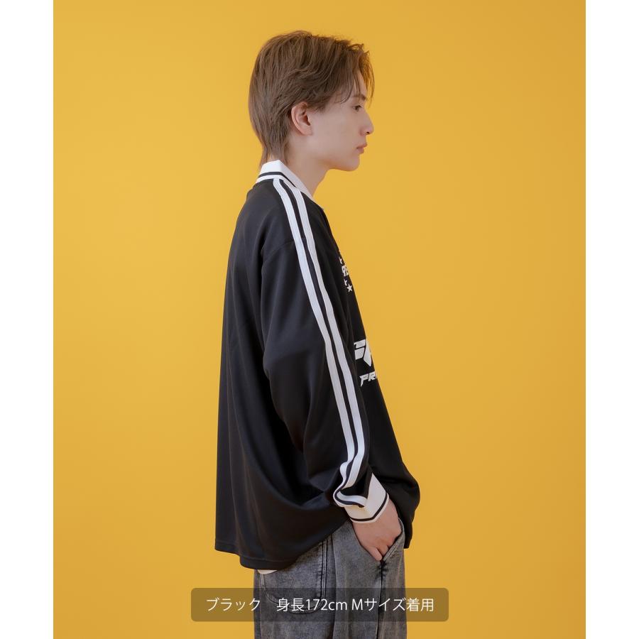 Tシャツ メンズ 長袖 サッカーシャツ ゲームシャツ ポロシャツ ロンT アメカジ カジュアル ストリート スケーター 韓国ファッション 古着MIX | improves | 06