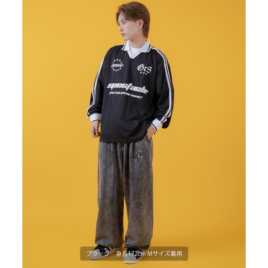 Tシャツ メンズ 長袖 サッカーシャツ ゲームシャツ ポロシャツ ロンT アメカジ カジュアル ストリート スケーター 韓国ファッション 古着MIX | improves | 08