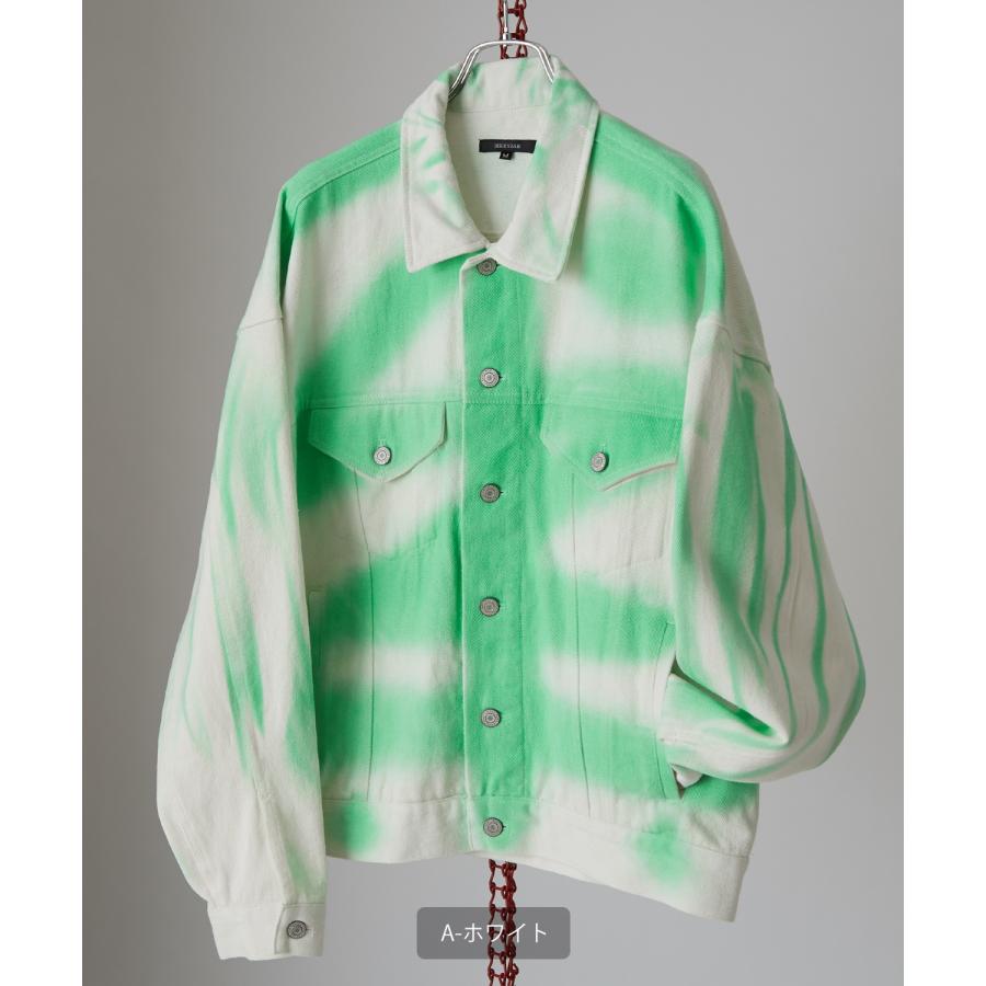 デニムジャケット メンズ スプレー加工 Gジャン ジージャン ブルゾン アウター ゆったり アメカジ カジュアル ストリート スケーター 韓国ファッション | improves | 17