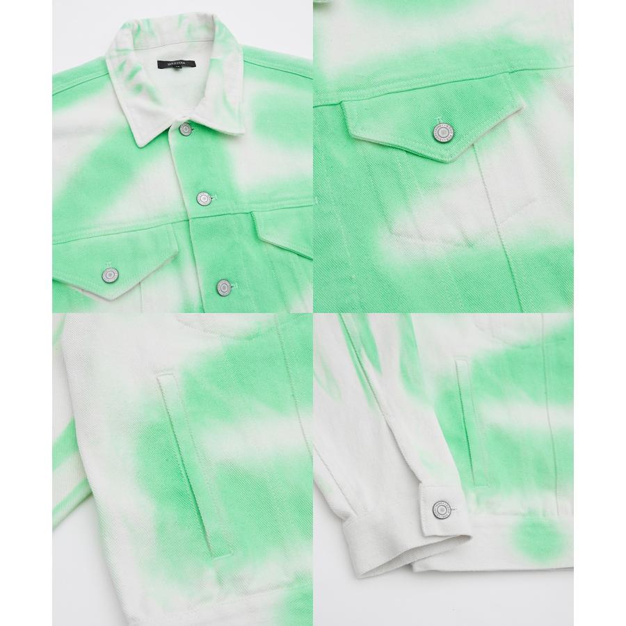 デニムジャケット メンズ スプレー加工 Gジャン ジージャン ブルゾン アウター ゆったり アメカジ カジュアル ストリート スケーター 韓国ファッション | improves | 21