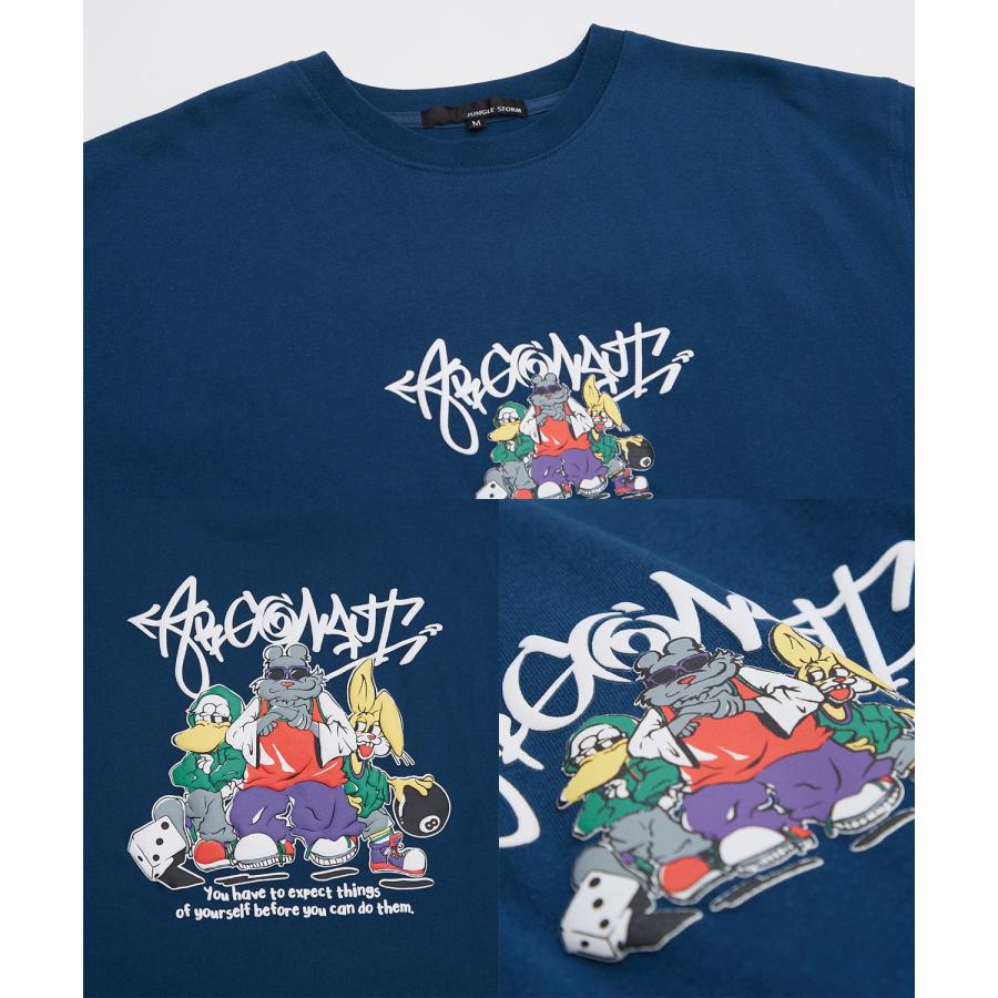 Tシャツ メンズ 重ね着 レイヤード アンサンブル プリントTシャツ 半袖Tシャツ 長袖Tシャツ ロンT ゆったり アメカジ カジュアル ストリート スケーター | improves | 23