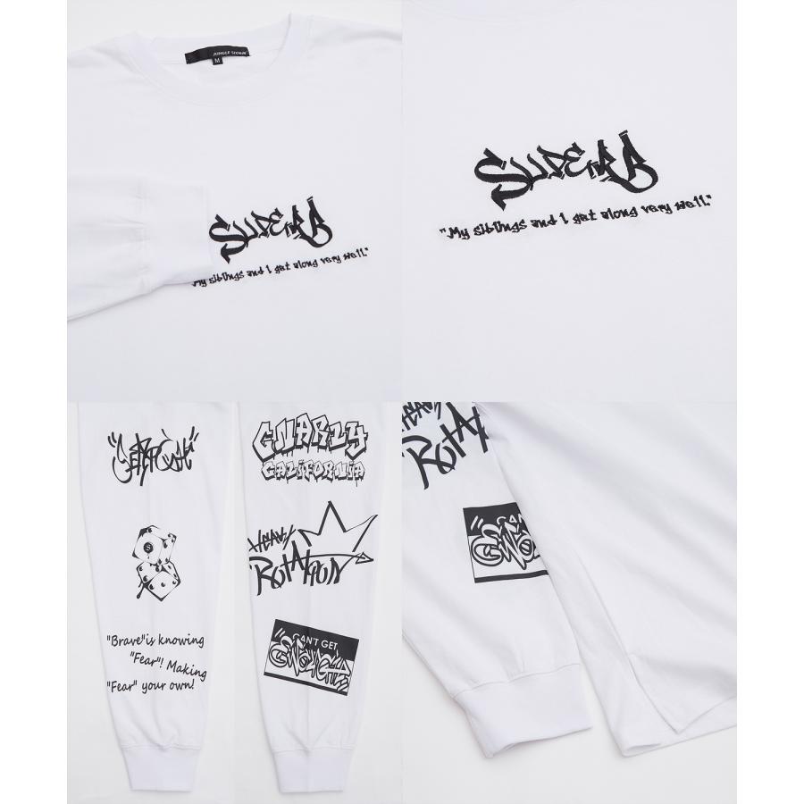 Tシャツ メンズ 重ね着 レイヤード アンサンブル プリントTシャツ 半袖Tシャツ 長袖Tシャツ ロンT ゆったり アメカジ カジュアル ストリート スケーター | improves | 25