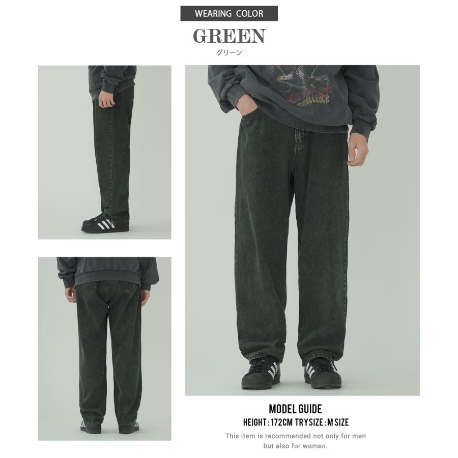 デニムパンツ メンズ ダメージ クラッシュ バギーパンツ ジーンズ ワイドパンツ 大きいサイズ ゆったり アメカジ カジュアル ストリート スケーター 韓国 | improves | 19