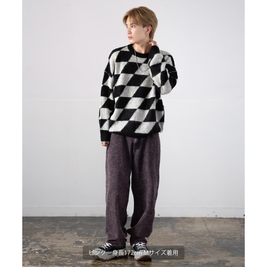 デニムパンツ メンズ ダメージ クラッシュ バギーパンツ ジーンズ ワイドパンツ 大きいサイズ ゆったり アメカジ カジュアル ストリート スケーター 韓国 | improves | 10