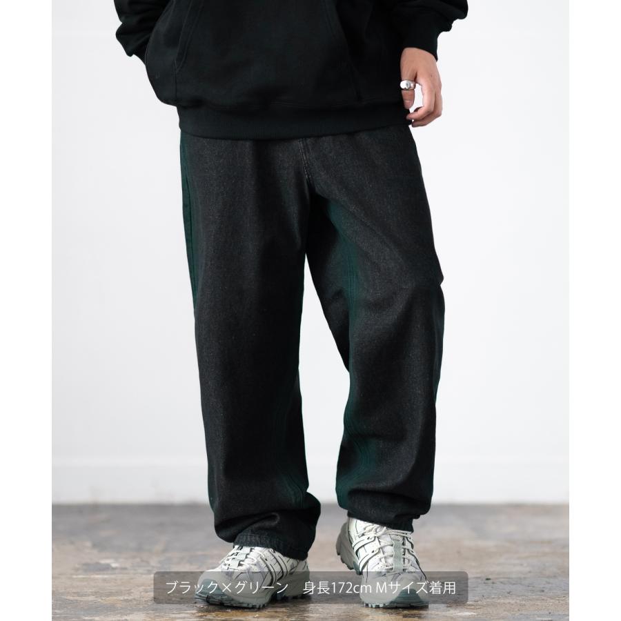 デニムパンツ メンズ スプレー加工 バギーパンツ ジーンズ ワイド イージーパンツ 大きいサイズ ゆったり アメカジ カジュアル ストリート スケーター 韓国 | improves | 10