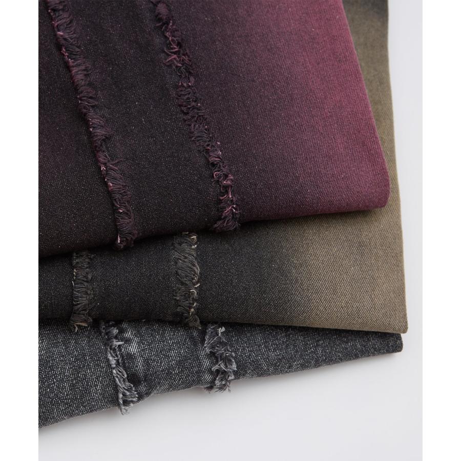 デニムパンツ メンズ フリンジ加工 カラー バギー ジーンズ ワイド イージーパンツ 大きいサイズ ゆったり アメカジ カジュアル ストリート スケーター 韓国 | improves | 19