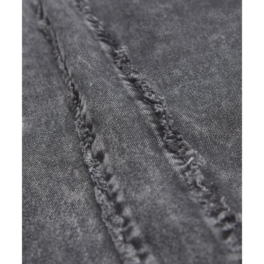 デニムパンツ メンズ フリンジ加工 カラー バギー ジーンズ ワイド イージーパンツ 大きいサイズ ゆったり アメカジ カジュアル ストリート スケーター 韓国 | improves | 22