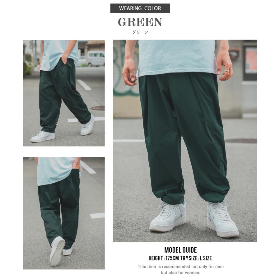 イージーパンツ メンズ バルーン ワイド ストレッチ チノパンツ タックパンツ ゆったり 大きめ カジュアル シンプル ベーシック 大人 アメカジ スケーター | improves | 21