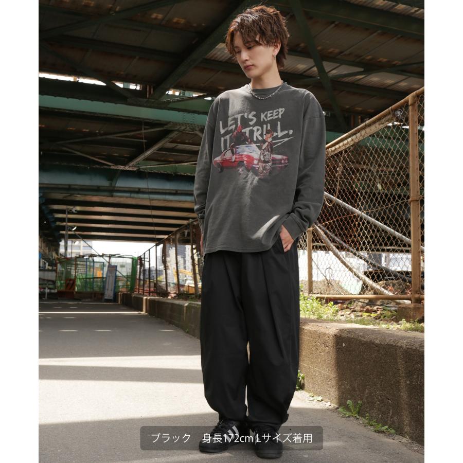 イージーパンツ メンズ バルーン ワイド ストレッチ チノパンツ タックパンツ ゆったり 大きめ カジュアル シンプル ベーシック 大人 アメカジ スケーター | improves | 11