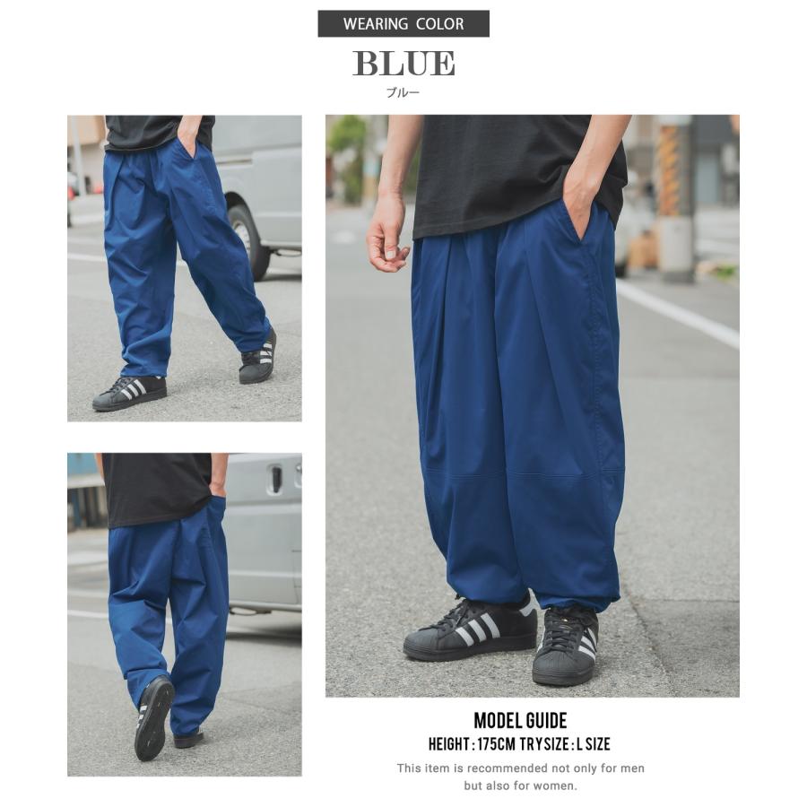 イージーパンツ メンズ バルーン ワイド ストレッチ チノパンツ タックパンツ ゆったり 大きめ カジュアル シンプル ベーシック 大人 アメカジ スケーター | improves | 16