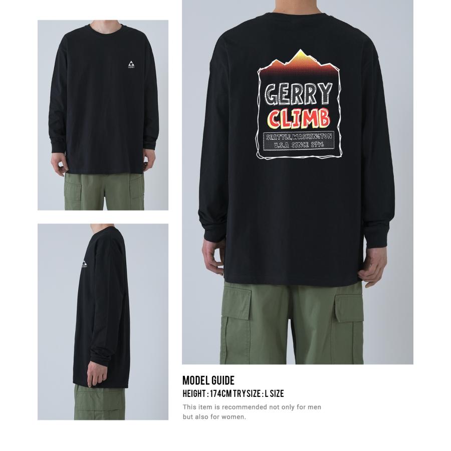 長袖Tシャツ メンズ GERRY ジェリー 別注プリント ロンT カットソー バックプリント ワンポイントプリント アウトドア ストリート アメカジ | GERRY | 20