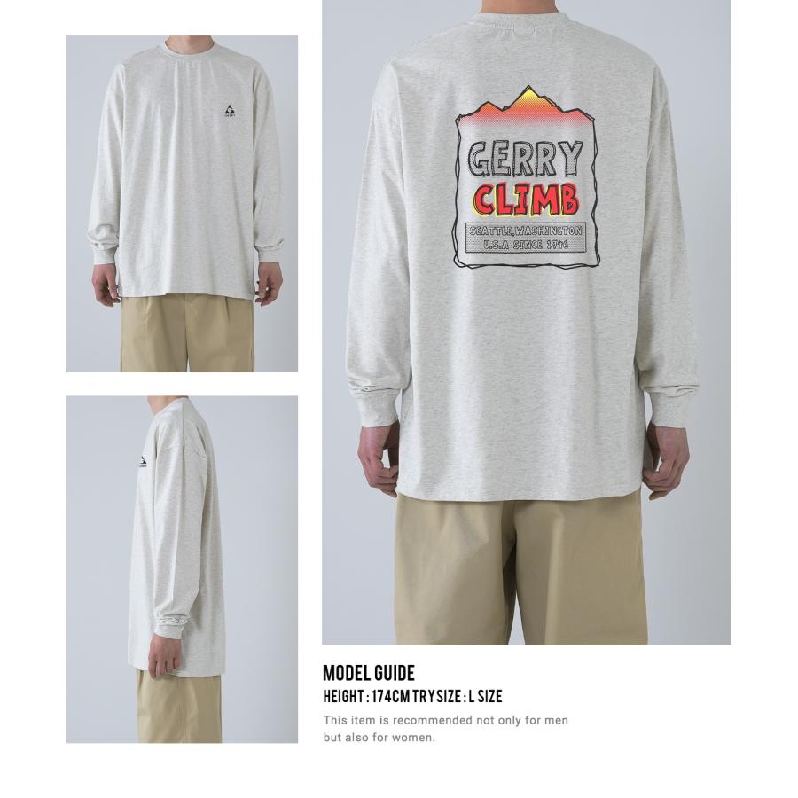 長袖Tシャツ メンズ GERRY ジェリー 別注プリント ロンT カットソー バックプリント ワンポイントプリント アウトドア ストリート アメカジ | GERRY | 21