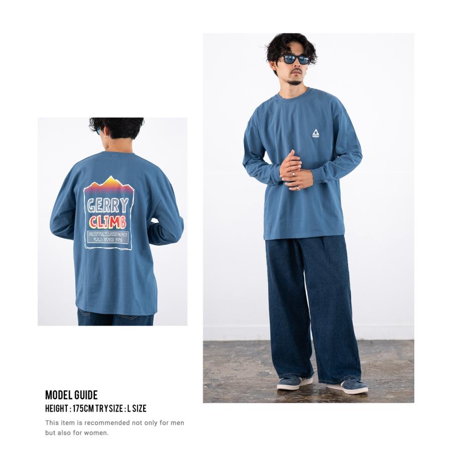 長袖Tシャツ メンズ GERRY ジェリー 別注プリント ロンT カットソー バックプリント ワンポイントプリント アウトドア ストリート アメカジ | GERRY | 14