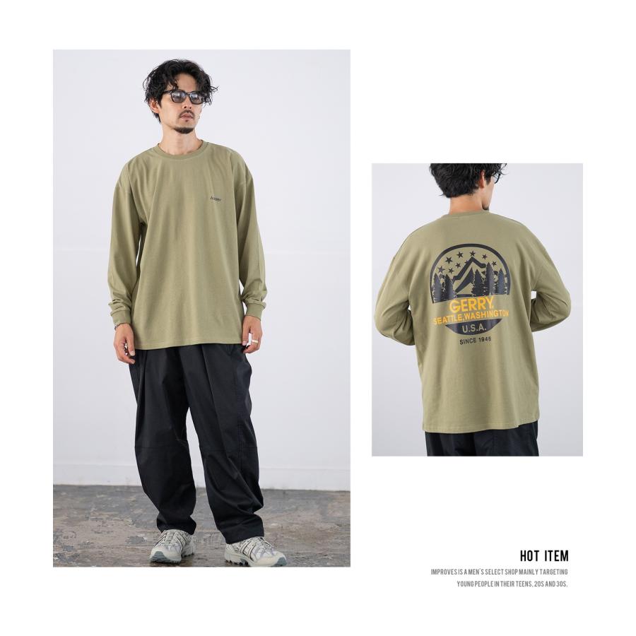 長袖Tシャツ メンズ GERRY ジェリー 別注プリント ロンT カットソー バックプリント ワンポイントプリント アウトドア ストリート アメカジ | GERRY | 16
