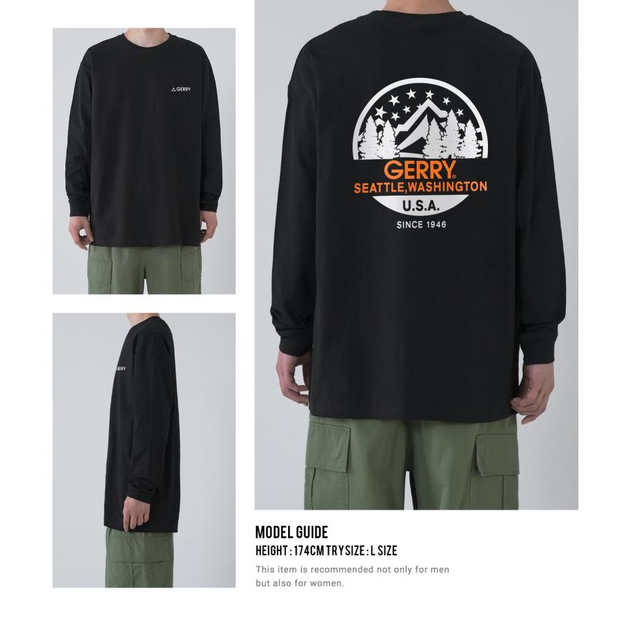 長袖Tシャツ メンズ GERRY ジェリー 別注プリント ロンT カットソー バックプリント ワンポイントプリント アウトドア ストリート アメカジ | GERRY | 20