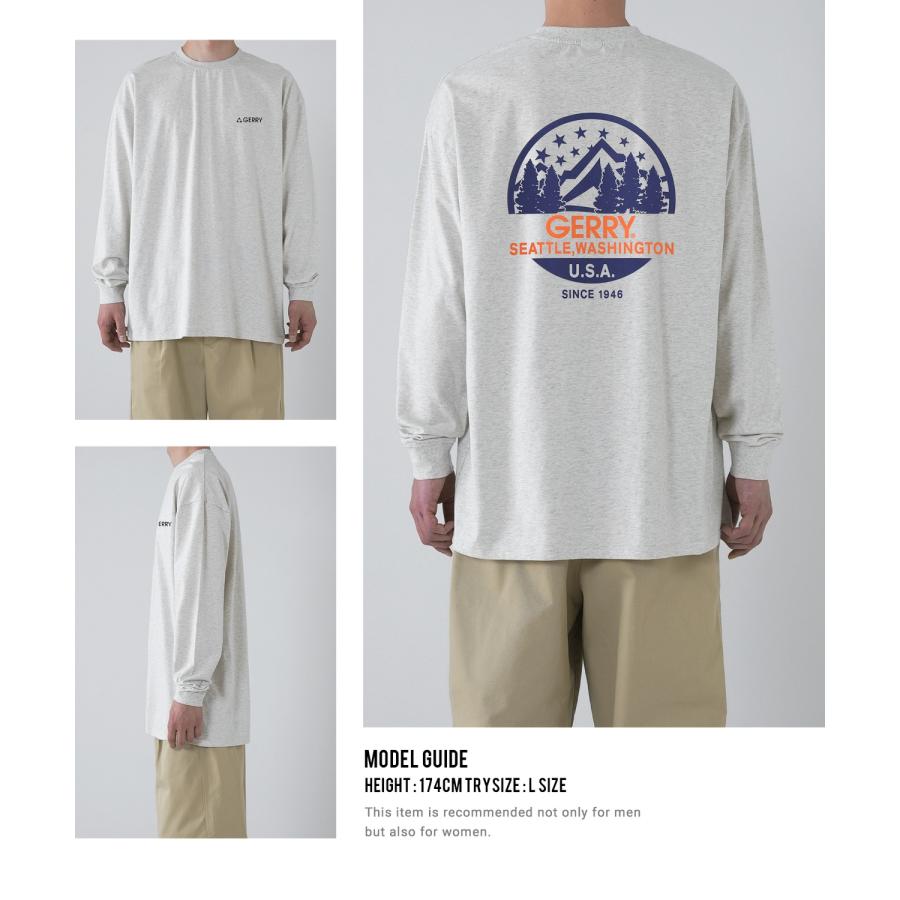 長袖Tシャツ メンズ GERRY ジェリー 別注プリント ロンT カットソー バックプリント ワンポイントプリント アウトドア ストリート アメカジ | GERRY | 21