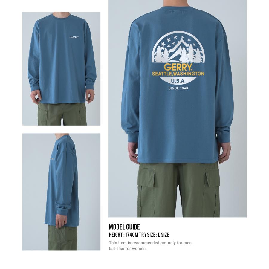 長袖Tシャツ メンズ GERRY ジェリー 別注プリント ロンT カットソー バックプリント ワンポイントプリント アウトドア ストリート アメカジ | GERRY | 22