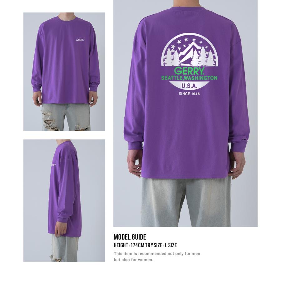 長袖Tシャツ メンズ GERRY ジェリー 別注プリント ロンT カットソー バックプリント ワンポイントプリント アウトドア ストリート アメカジ | GERRY | 24