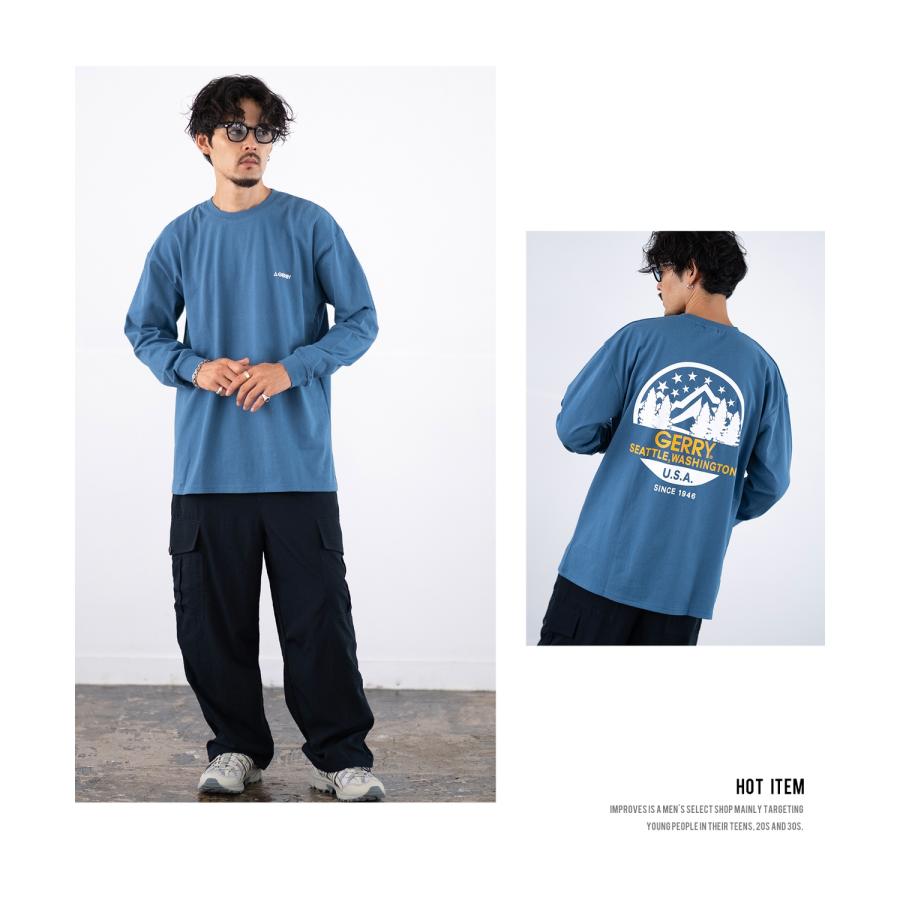 長袖Tシャツ メンズ GERRY ジェリー 別注プリント ロンT カットソー バックプリント ワンポイントプリント アウトドア ストリート アメカジ | GERRY | 14