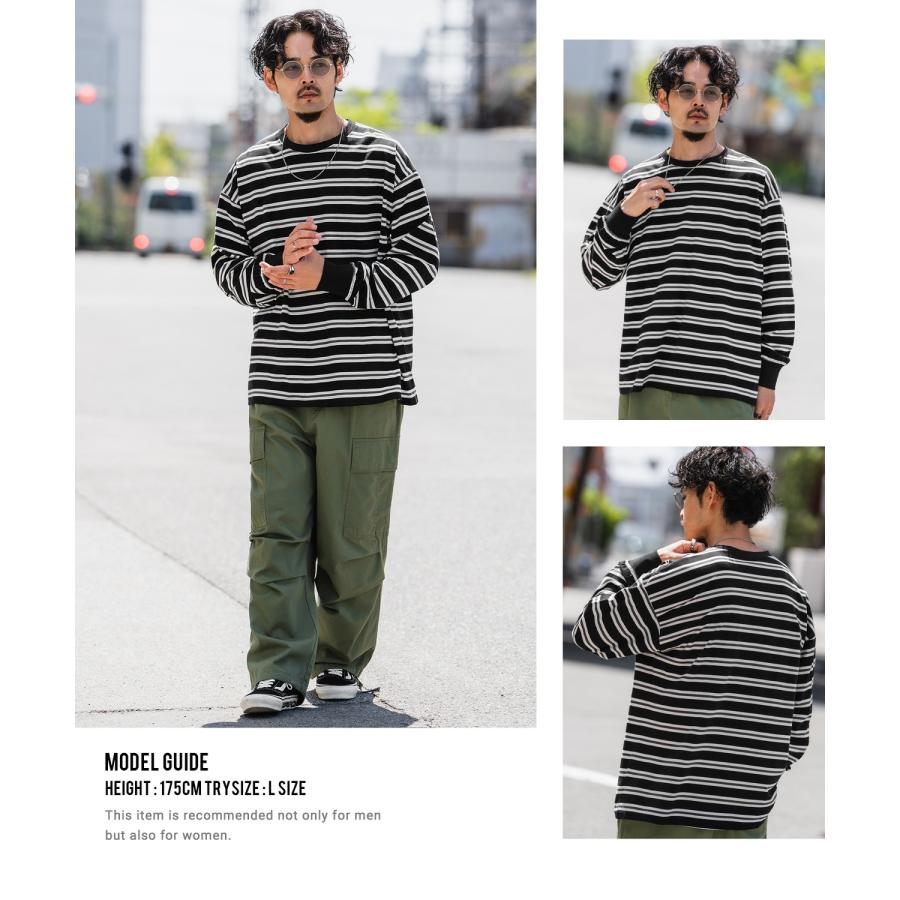 improves（インプローブス） 長袖Tシャツ メンズ マルチボーダー
