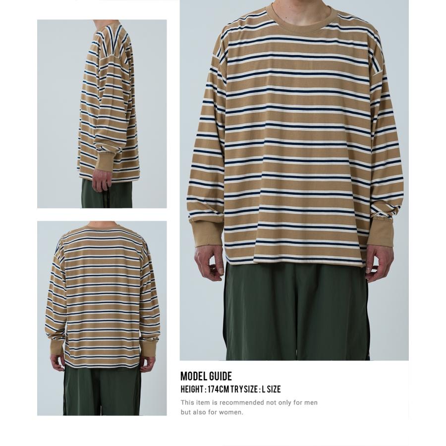 improves（インプローブス） 長袖Tシャツ メンズ マルチボーダー