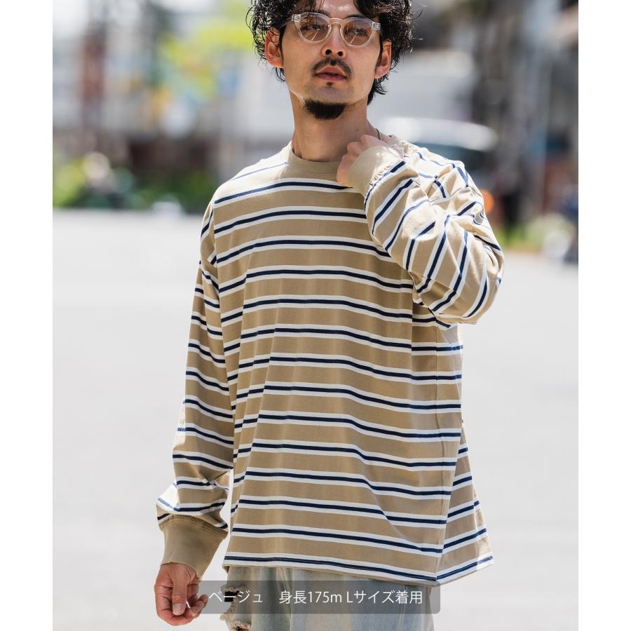 improves（インプローブス） 長袖Tシャツ メンズ マルチボーダー