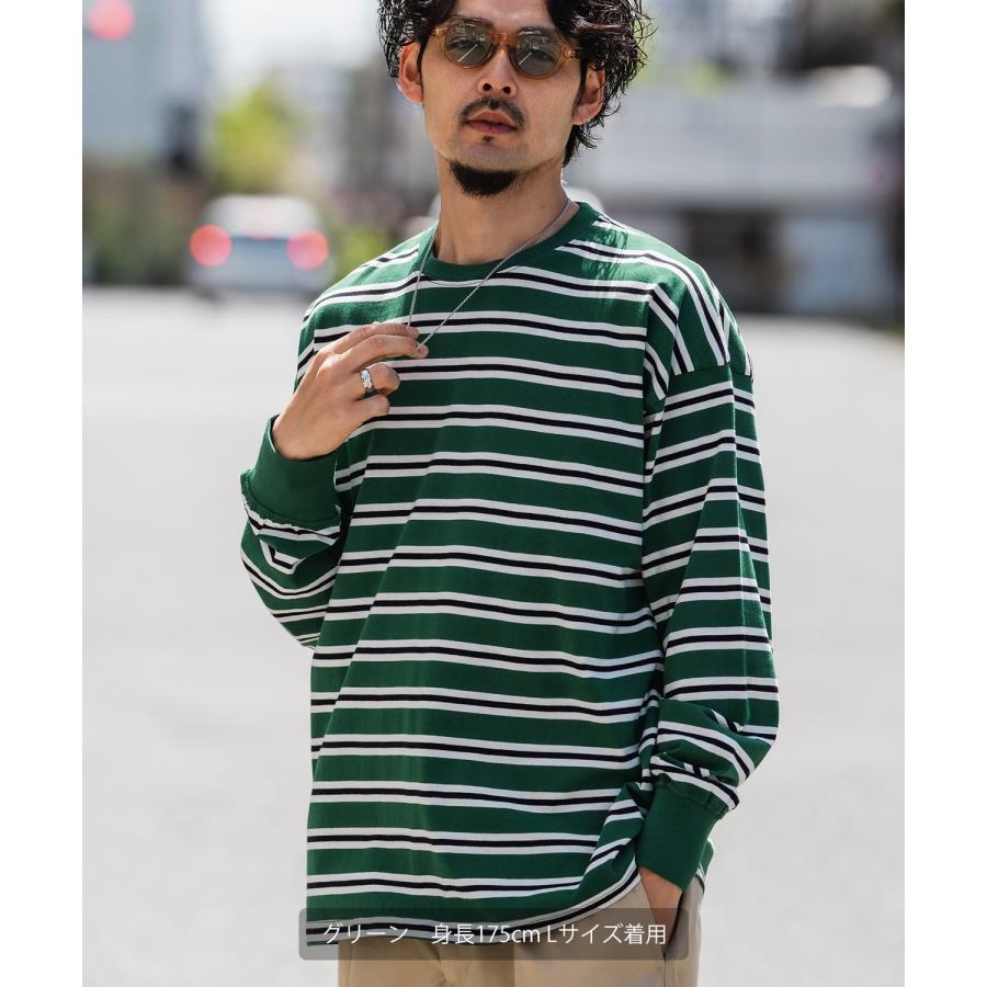 improves（インプローブス） 長袖Tシャツ メンズ マルチボーダー