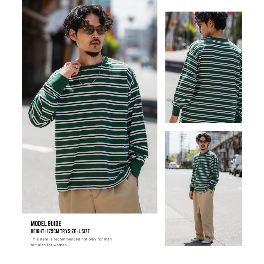 Props Store マルチストライプ ボーダー ロンT XL 長袖Tシャツ Made in Japan】Bedlam ベドラム/マルチストライプロング