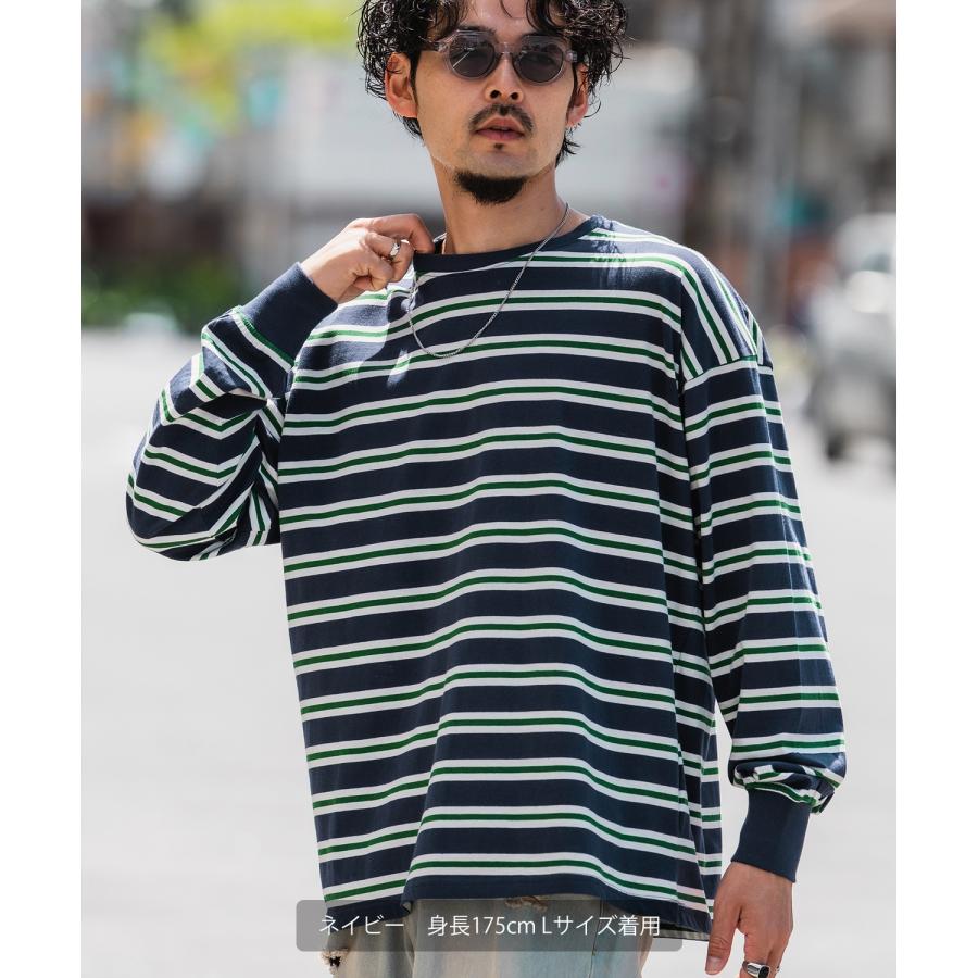 improves（インプローブス） 長袖Tシャツ メンズ マルチボーダー