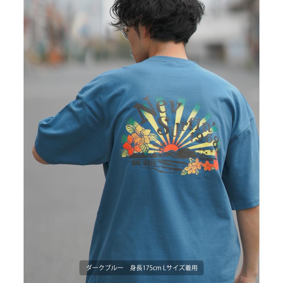 半袖Tシャツ メンズ NEV SURF ネブサーフ 別注 モーニンググロウ プリント カットソー 大きめ アメカジ カジュアル サーフ サーファー ストリート 西海岸 | improves | 13