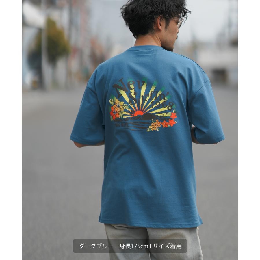 半袖Tシャツ メンズ NEV SURF ネブサーフ 別注 モーニンググロウ プリント カットソー 大きめ アメカジ カジュアル サーフ サーファー ストリート 西海岸 | improves | 12
