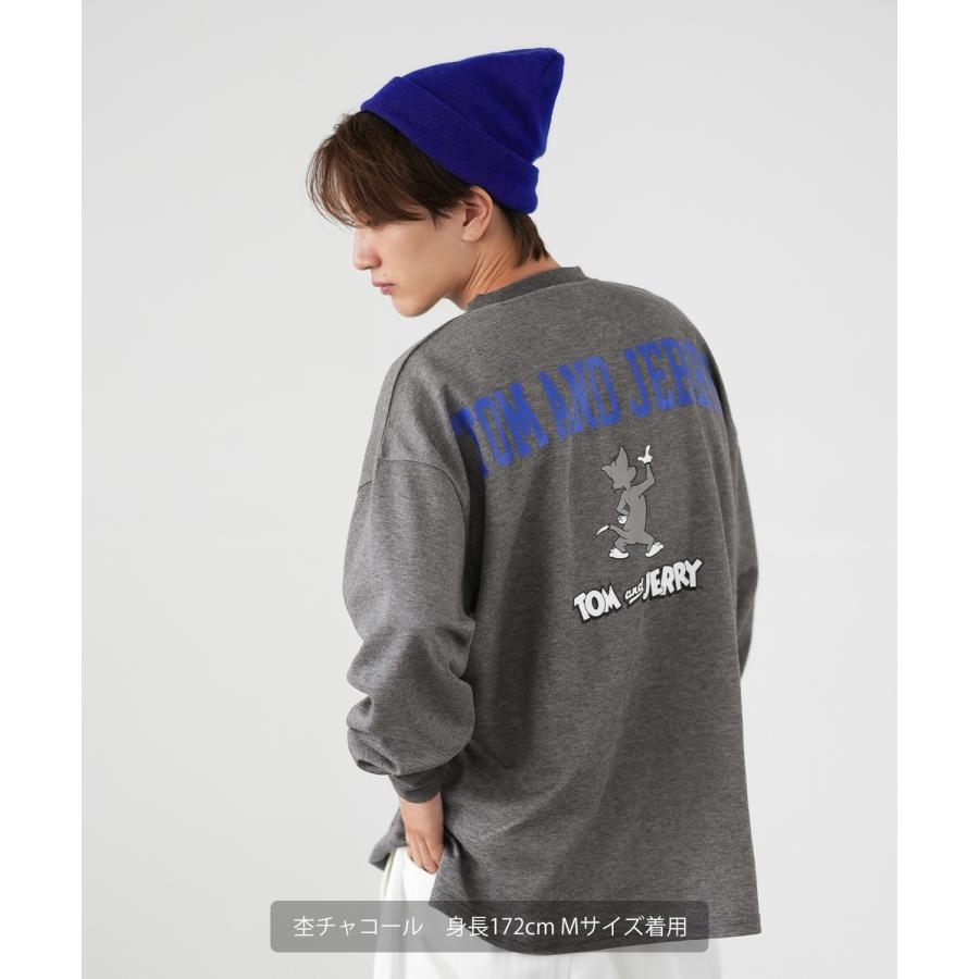 トレーナー メンズ TOM&JERRY トムとジェリー プリント ダンボールレーナー 大きめ アメカジ カジュアル スケーター ストリート 古着MIX 韓国 | improves | 16