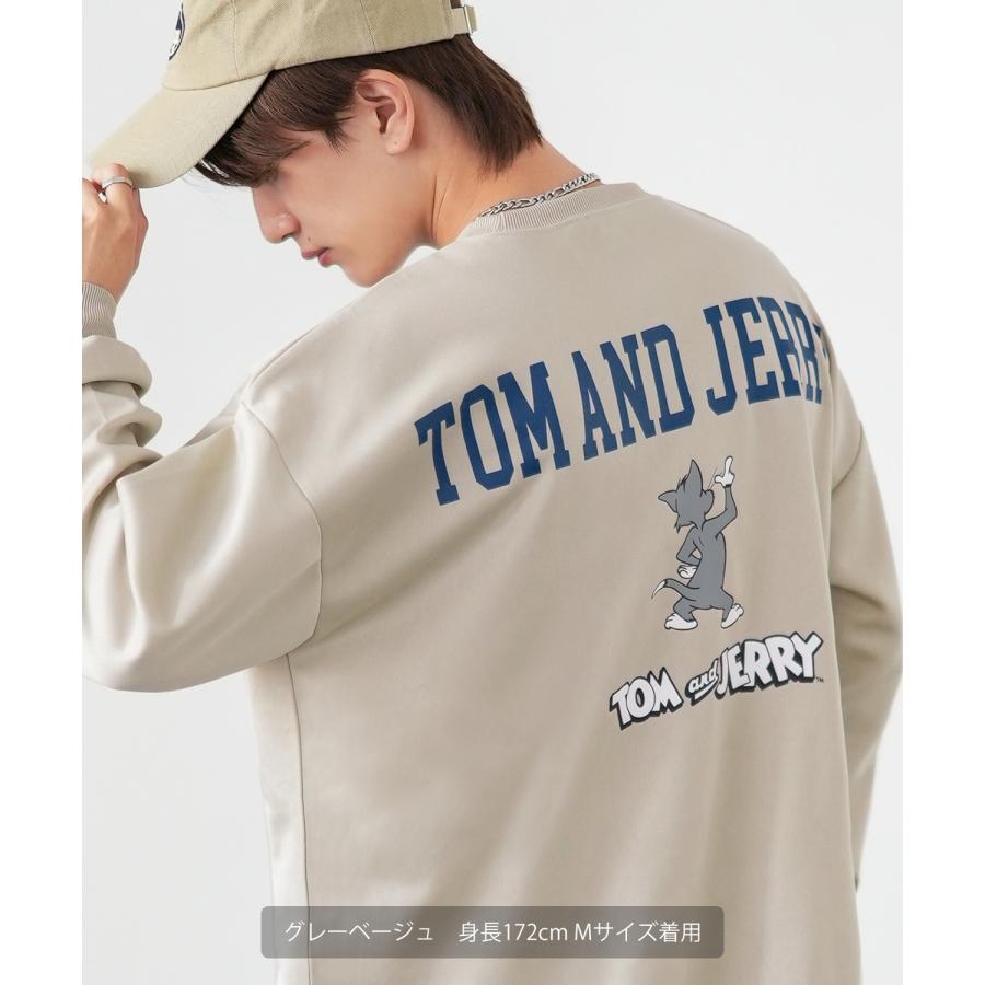 トレーナー メンズ TOM&JERRY トムとジェリー プリント ダンボールレーナー 大きめ アメカジ カジュアル スケーター ストリート 古着MIX 韓国 | improves | 10