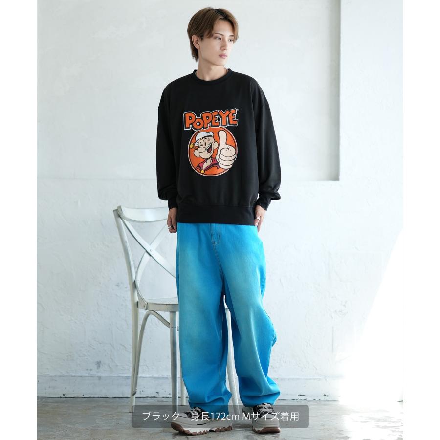 トレーナー メンズ POPEYE ポパイ グラフィック プリント スウェット オーバーサイズ 大きめ アメカジ カジュアル スケーター ストリート 韓国ファッション | improves | 19