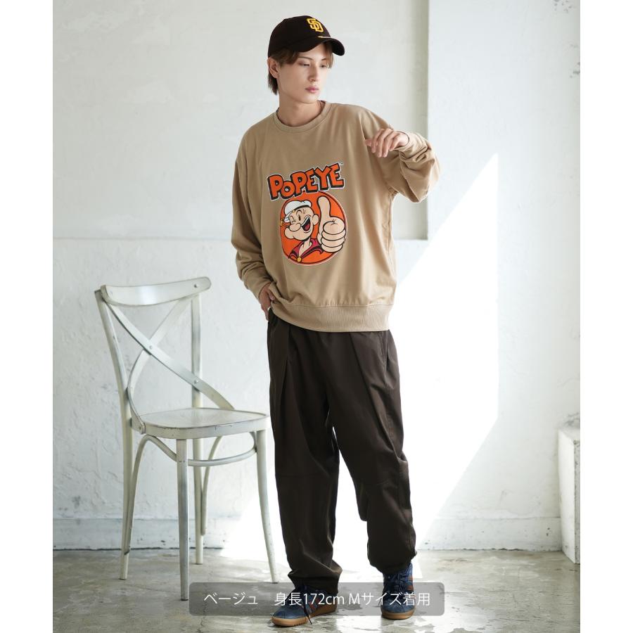 トレーナー メンズ POPEYE ポパイ グラフィック プリント スウェット オーバーサイズ 大きめ アメカジ カジュアル スケーター ストリート 韓国ファッション | improves | 11