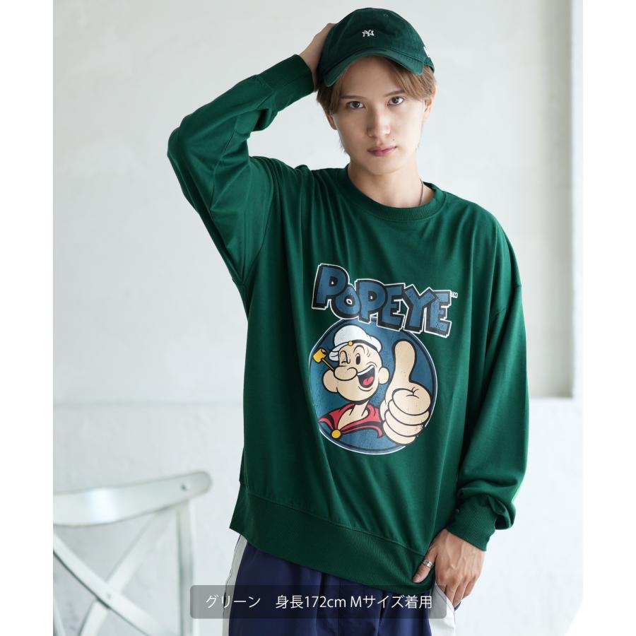 トレーナー メンズ POPEYE ポパイ グラフィック プリント スウェット オーバーサイズ 大きめ アメカジ カジュアル スケーター ストリート 韓国ファッション | improves | 13