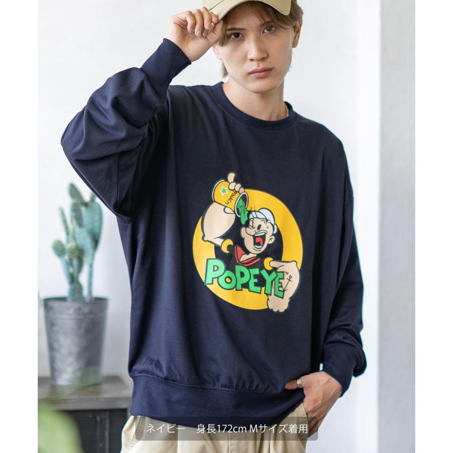 トレーナー メンズ POPEYE ポパイ グラフィック プリント スウェット オーバーサイズ 大きめ アメカジ カジュアル スケーター ストリート 韓国ファッション | improves | 16