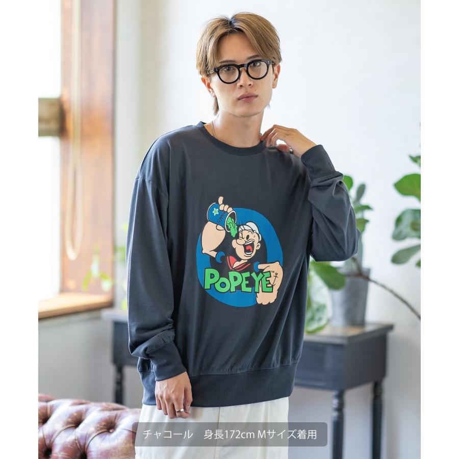 トレーナー メンズ POPEYE ポパイ グラフィック プリント スウェット オーバーサイズ 大きめ アメカジ カジュアル スケーター ストリート 韓国ファッション | improves | 05