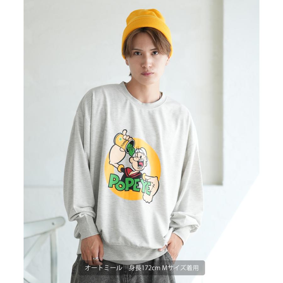 トレーナー メンズ POPEYE ポパイ グラフィック プリント スウェット オーバーサイズ 大きめ アメカジ カジュアル スケーター ストリート 韓国ファッション | improves | 09