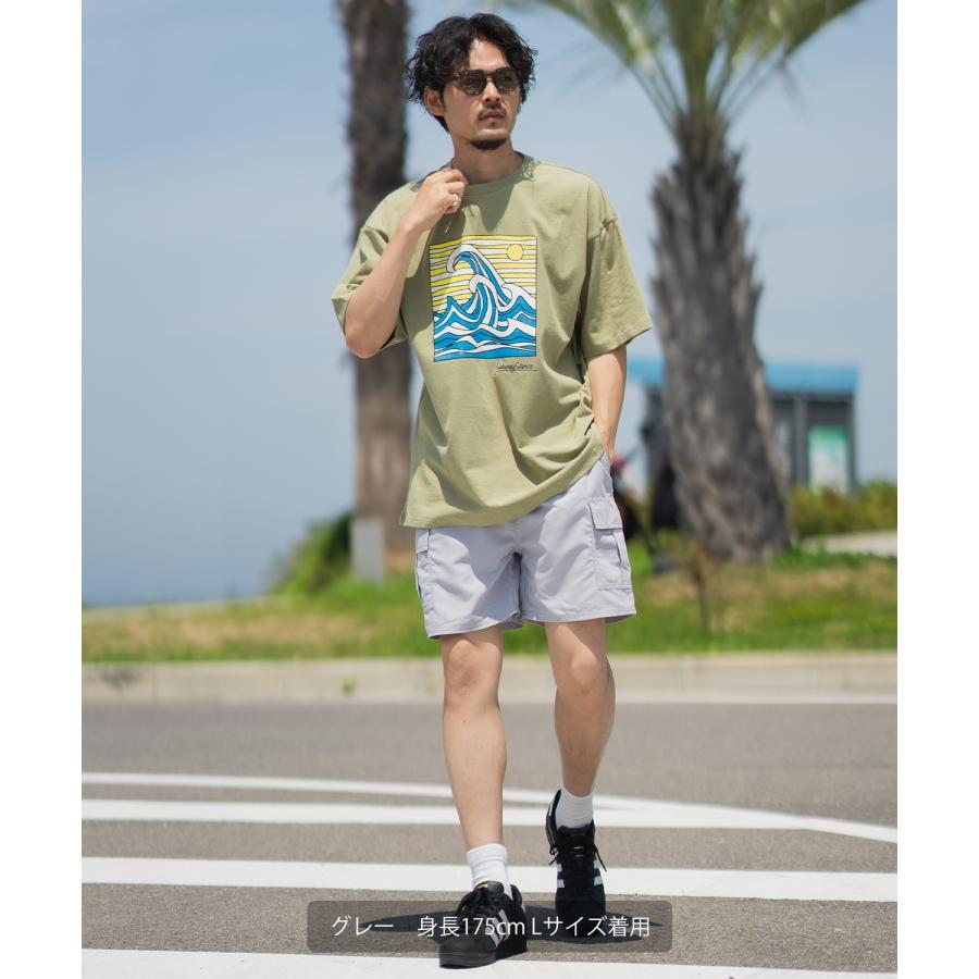 ショートパンツ メンズ ポリタフタ カーゴパンツ ハーフパンツ ショーツ スイミングショーツ 水着 アメカジ カジュアル サーフ サーファー ストリート 西海岸 | improves | 16